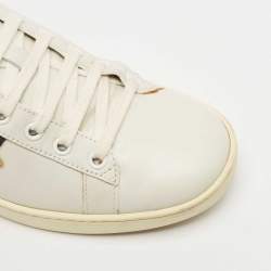 Pre Owned Gucci White Leather Loved Ace Sneakers Size 38.5