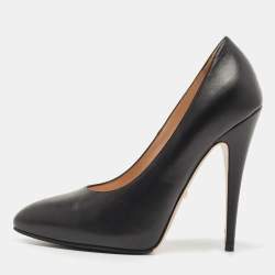 Gucci Black Leather Pointed Toe Pumps Size 36.5