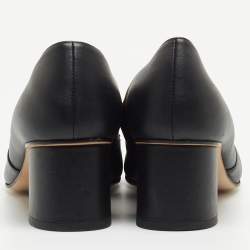 Pre Owned Gucci Black Leather Horsebit Loafer Pumps Size 39 