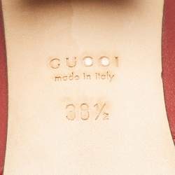 Pre Owned Gucci Burgundy Leather Loafer Horsebit Pumps Size 38.5