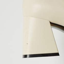 مملوكة مسبقًا Gucci Off White Leather Horsebit Loafer Pumps Size 36