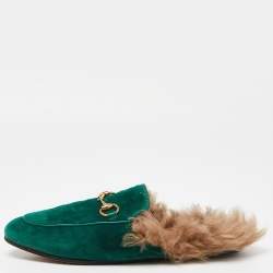 Gucci princetown store green velvet