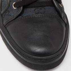 مملوكة مسبقًا حذاء رياضي غوتشي بروكلين كانفاس GG سوبريم بني و جلد مقاس 37