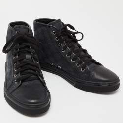 مملوكة مسبقًا حذاء رياضي غوتشي بروكلين كانفاس GG سوبريم بني و جلد مقاس 37