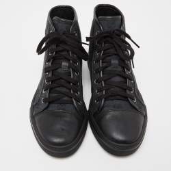 مملوكة مسبقًا حذاء رياضي غوتشي بروكلين كانفاس GG سوبريم بني و جلد مقاس 37