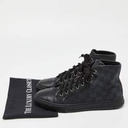 مملوكة مسبقًا حذاء رياضي غوتشي بروكلين كانفاس GG سوبريم بني و جلد مقاس 37