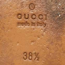 Pre Owned Gucci Black Leather Horsebit Princetown Flat Mules Size 38.5