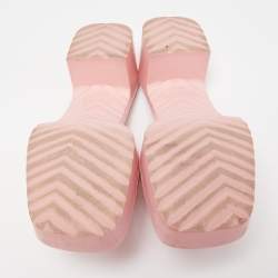 Gucci Light Pink Jelly Logo Slide Sandals Size 39