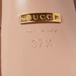 Gucci Brown Leather Claudie Ankle Strap Sandals Size 37.5