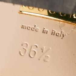 Pre Owned Gucci Green Suede GG Marmont Fringe Pumps Size 36.5