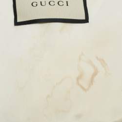 Gucci Off White Leather Horsebit Flat Mules Size 36.5