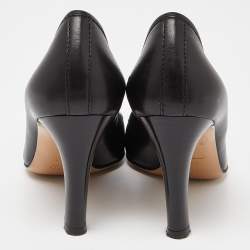 Gucci Black Leather Interlocking GG Pumps Size 37