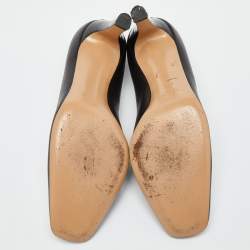 Gucci Black Leather Interlocking GG Pumps Size 37