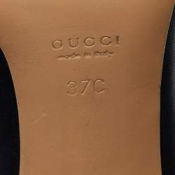 Gucci Black Leather Interlocking GG Pumps Size 37