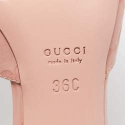 Pre Owned Gucci Pink Guccissima Leather Horsebit D'orsay Pumps Size 36