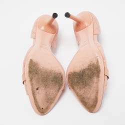 Pre Owned Gucci Pink Guccissima Leather Horsebit D'orsay Pumps Size 36