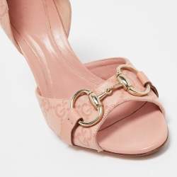 Pre Owned Gucci Pink Guccissima Leather Horsebit D'orsay Pumps Size 36
