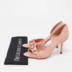 Pre Owned Gucci Pink Guccissima Leather Horsebit D'orsay Pumps Size 36