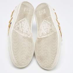 Pre Owned Gucci White Leather Loved Ace Low Top Sneakers Size 36