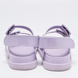 Gucci Purple Rubber Sandals Size 37