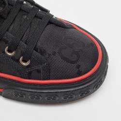 Pre Owned Gucci Black GG Canvas Tennis 1977 Sneakers Size 37