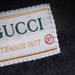 Pre Owned Gucci Black GG Canvas Tennis 1977 Sneakers Size 37