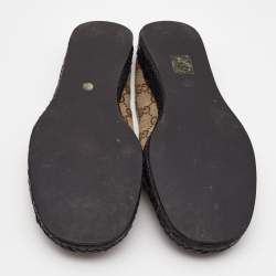 Gucci Beige GG Canvas Mules Size 39 