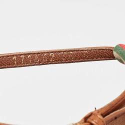 Gucci Multicolor Fabric Platform Wedge Espadrille Sandals Size 38