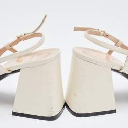 Gucci Cream Leather Horsebit  Pumps Size 37.5