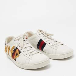Gucci White Leather Loved Ace Sneakers Size 39.5