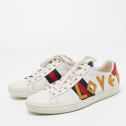 Gucci White Leather Loved Ace Sneakers Size 39.5 Gucci TLC