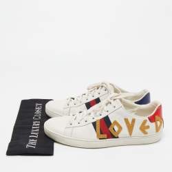 Gucci White Leather Loved Ace Sneakers Size 39.5