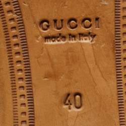 Pre Owned Gucci Pink Leather Horsebit Slip On Loafers Size 40