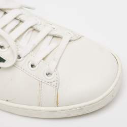 Gucci White Leather Faux Pearl Embellished and Studded Ace Sneakers Size 35.5