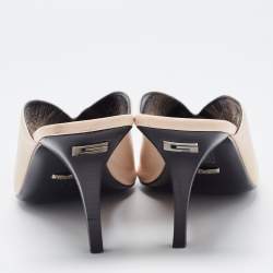 Gucci Beige Leather Mules Size 41.5