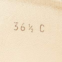 مملوكة مسبقًا Gucci Beige/Brown GG Canvas Zip Knee Length Boots Size 36.5 