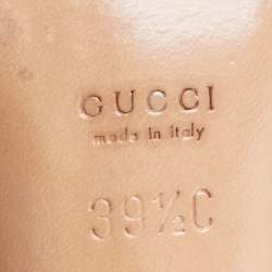 Gucci Gold Leather Ankle Strap Sandals Size 39.5