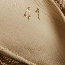 Gucci Tricolor GG Canvas and Leather Ankle Strap Sandals Size 41