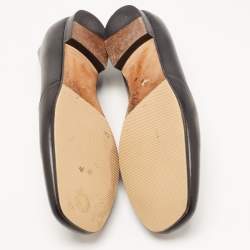 Gucci Black Leather Horsebit Loafers Size 41
