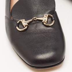Gucci Black Leather Horsebit Loafers Size 41