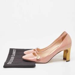 Gucci Beige Patent Leather Vernice Pearl Arielle Mary Jane Pumps Size 39.5