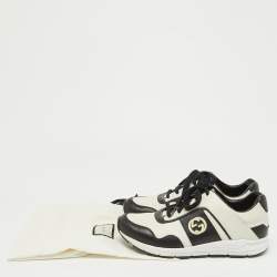Gucci Black/White Leather Miro Sneakers Size 38.5
