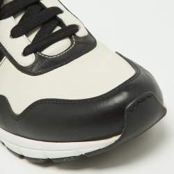 Gucci Black/White Leather Miro Sneakers Size 38.5