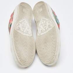 Gucci Multicolor Canvas and Leather GG Canvas Floral  Ace Sneakers Size 40
