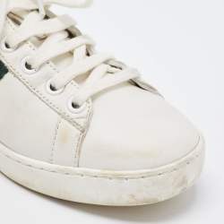 Gucci White Leather Studded and Spiked Ace Sneakers Size 36