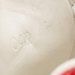 Pre Owned Gucci White Leather Embellished Lip Ace Sneakers Size 36