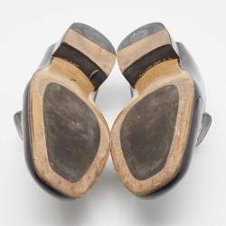 Pre Owned Gucci Black Leather Horsebit Loafers Size 37