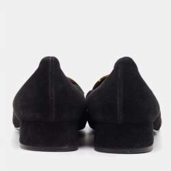 Gucci Black Suede Alma Classic Smoking Slippers Size 39.5