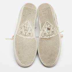 Gucci Brown/Beige Canvas Ace Low Top Sneakers Size 37