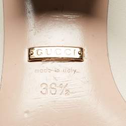 Gucci White Leather GG Marmont Pumps Size 36.5